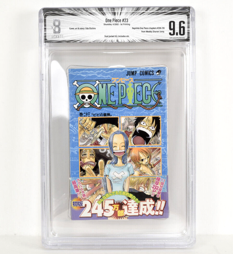** CBCS 9.6 + OBI ** One Piece Vol. 23 1st Printing Comic Manga 2002 Jump BGS JP