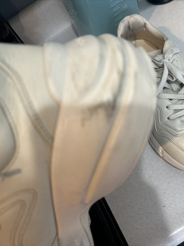 Gucci REAL Rython Sneakers Men 9.5 Cream Leather Low Tops Italy Lace Up Designer - Picture 5 of 5