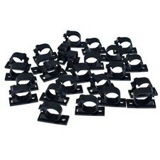 25pcs 0.6" Adhesive Cable Clip Tie Wire Zip Cord Clamp Mount Holder Screw Hole