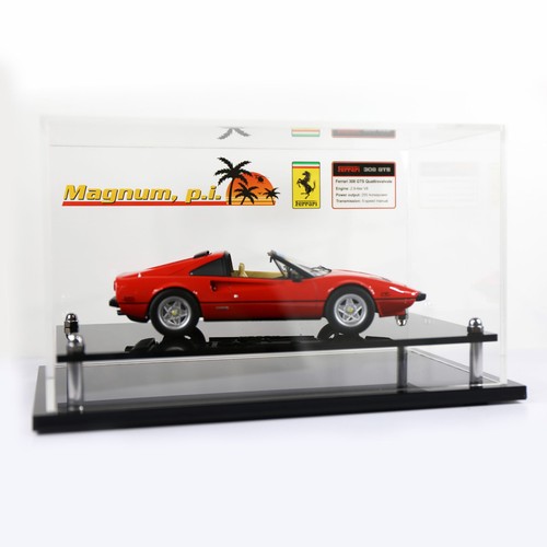 Magnum PI Ferrari 308 GTS 1:18 Scale Model Car Display Case *Car Not Included - Picture 5 of 9