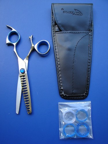 Sharkfin Right Handed Scissors Professional Swivel STAINLESS 15 TOOTH TEXTURIZER - Picture 2 of 24