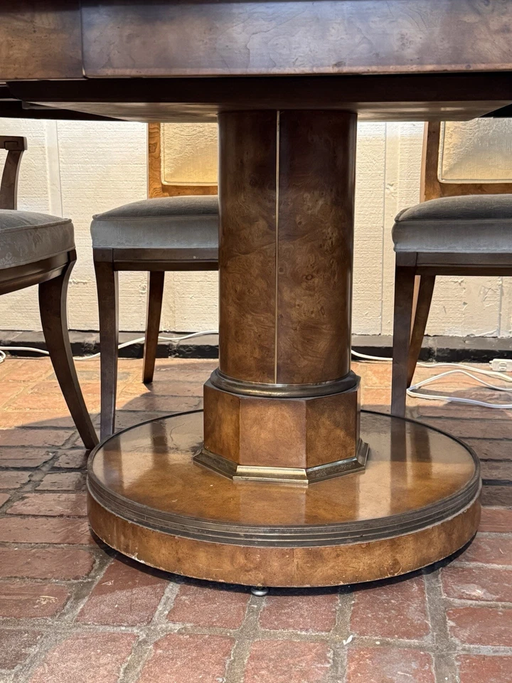 Juego de comedor Mastercraft Furniture Midcentury Burlwood años 60 Foto 3 de 4