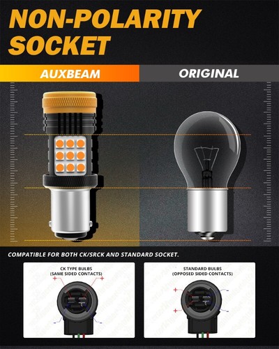 AUXBEAM Canbus 1157 2 Farben LED weiß/gelb Blinker DRL Standlicht Birnen - Bild 10 von 12