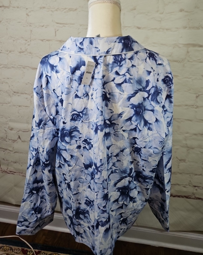 Haven Well Within Cotton Poplin Blue Floral Sleep Top - Size XL NWT $68.00 - Picture 3 of 18