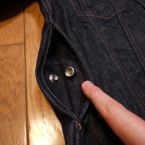 NWOT BEAMS Plus Made in Japan Pearl Snap Denim Trucker Jacket Indigo Blue Medium - Picture 7 of 15