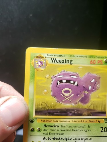 Pokemon Weezing Spanish? 1st edition Fossil 45/62 Wotc Free TRACKED SHIPPING - Picture 2 of 12