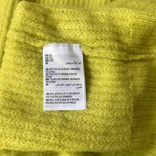 Style & Co Sweater Neon Green, Cowl Neck, Long Sleeve Size XXL Ribbed, New/Tags - Picture 7 of 9