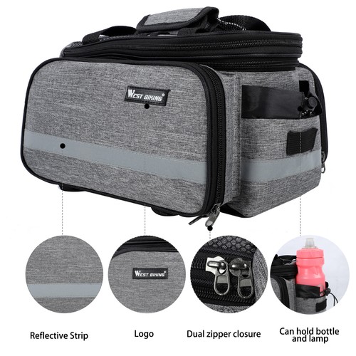 Bike Rear  Bag  Storage Pouch Cycling Trunk Pannier N1B7 - Bild 3 von 12