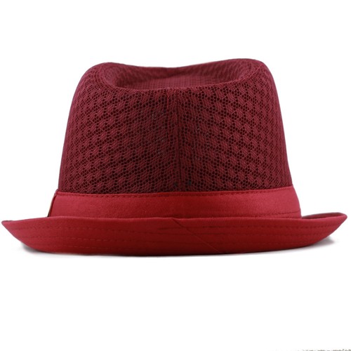 Fedora Hut - schwarz Horn leicht klassisch weich Sommer kühl Netz Fedora 1015 - Bild 36 von 63