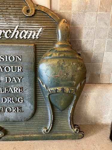 Antique Vtg 1930s Art Deco Pharmacy Drug Store Sign Plaque Johnson & Johnson - Picture 5 of 15