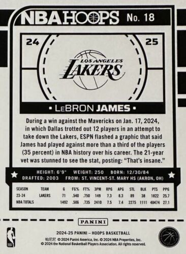 Los Angeles LA Lakers 2024 2025 Hoops Team Set Lebron Bronny James Knecht Rookie - Picture 9 of 10