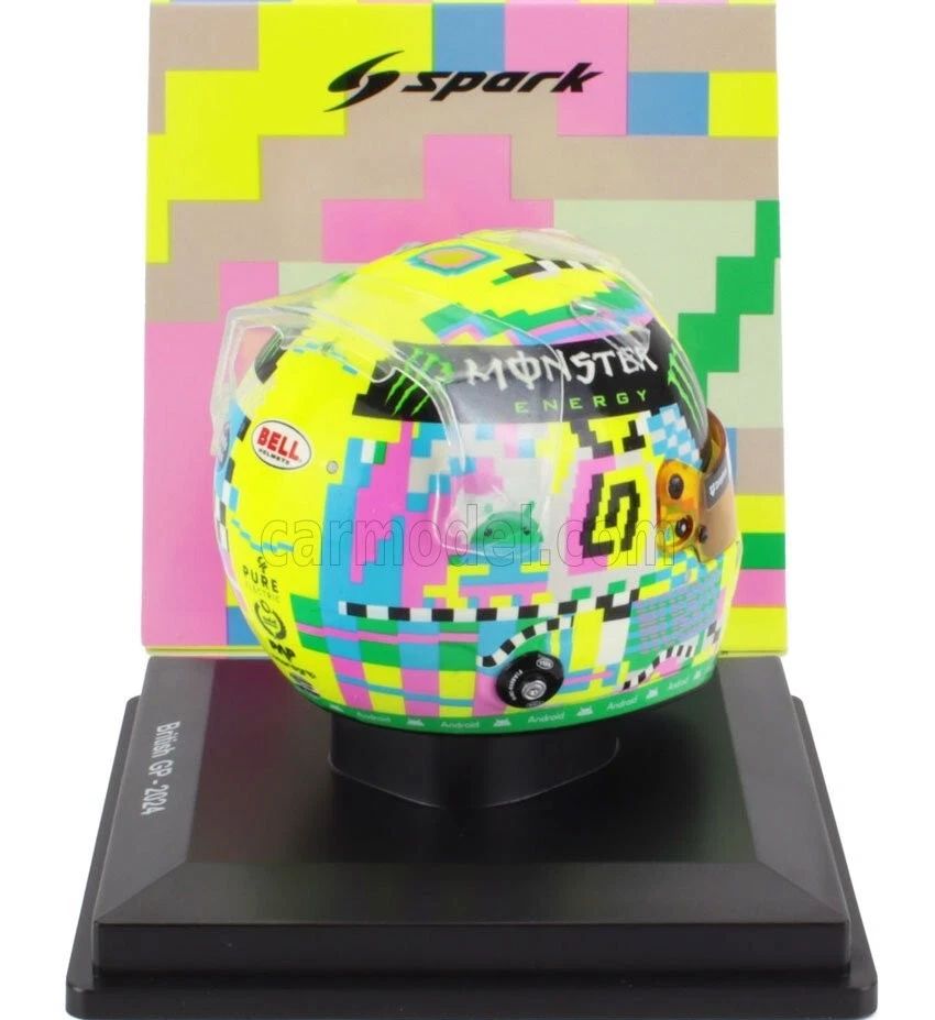 MODELLINO CASCO HELMET 1:5 SPARK F1 MCLAREN L. NORRIS BRITISH GP 2024 MODELLISMO - Immagine 3 di 4