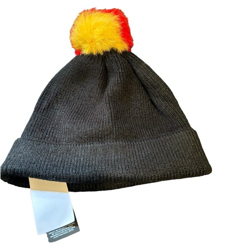 NWT Kangol Black Multi Red Yellow Pom Beanie Cap Hat - Picture 4 of 8