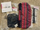 NEW Thirty One Lot Get Creative Round Caddy Slim rectangle pouch Sierra stripes