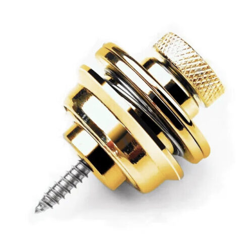Cerraduras de correa de guitarra - 2x sistema de bloqueo de alta resistencia guitarra - cromo, negro, dorado - Imagen 10 de 10