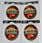 Lot of 4 Wunuva Kind Indoor-Outdoor Brown WE SLEEP AROUND Camping Vinyl Sticker