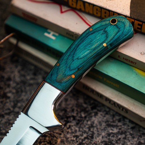 8.3" HUNT IT CUSTOM HAND MADE SKINNING MILITARY EDC COMBAT DAMASCUS SURVIVAL - Picture 3 of 12