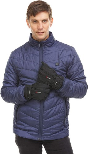 Yacht & Smith Mens Winter Fleece Lined Heavy Duty Gloves, Rubber Gripper - Picture 3 of 15