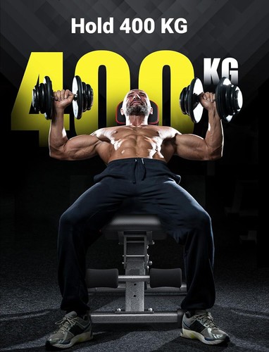 400KG Hantelbank Multifunktion Trainingsbank Fitnessbank Schrägbank Kraftraining - Bild 3 von 8