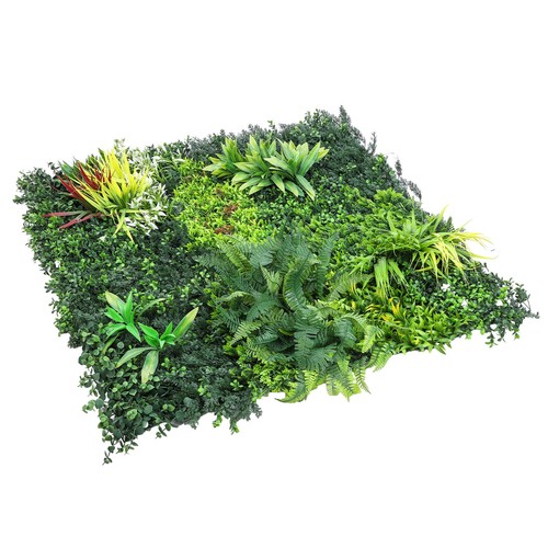 100 x 100cm Artificial Plant Flower Wall Panels Realistic Indoor Outdoor Foliage - Picture 7 of 10