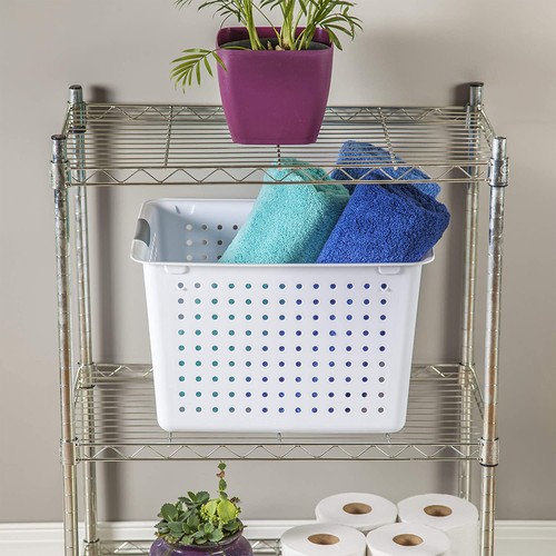 Sterilite Ultra Plastic Storage Organizer Basket with Handles - Picture 44 of 45