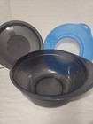 Tupperware Mixing Bowl Splash Guard Smoke Gray Set with Lids 4968
