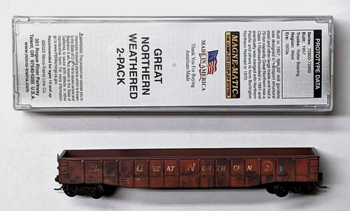 MTL Micro-Trains 10545541 Great Northern GN 72829 50 pies góndola FW F desgastado | Zustand: New