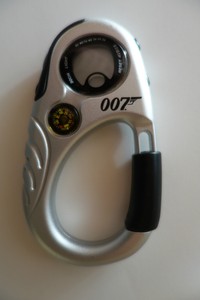 James-Bond-007-Rare-Climbing-Carabiner-Clock-Watch-amp-Compass-Promotional-NEW