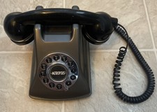 Dial Phone Conair Metropolis Black Push Button Retro Style Telephone Untested