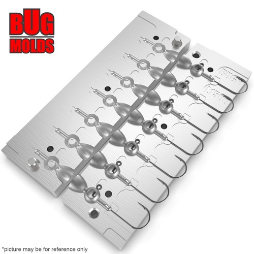 Molde para fregadero de pesca de aluminio molde para pesca señuelos moldes de plomo plantilla ojo redondo - Imagen 5 de 6