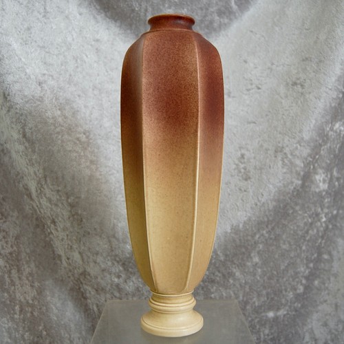 Seltene Cowan Keramik 12" Fabrik Lampenfuß, Herbst Velours Glasur, um 1925 - Bild 1 von 11