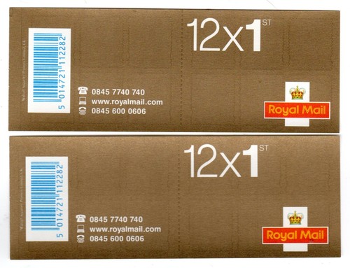 GB 2 FORGERY BOOKLETS STAMPS FIRST CLASS SELF ADHESIVE - Picture 2 of 2