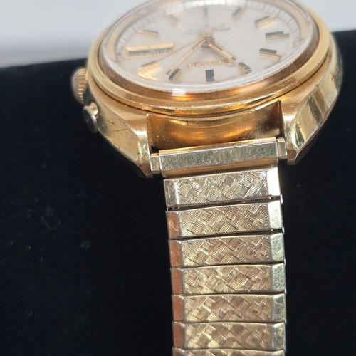 VTG Seiko Bell-Matic 17 Jewels Automatic Gold Plated Mens Watch Day-Date Runs - Picture 5 of 12