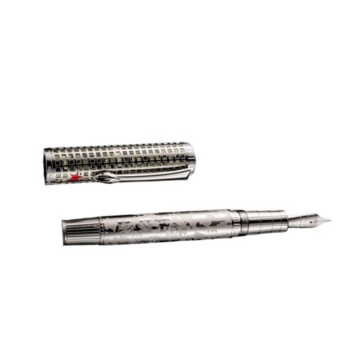 HONGDIAN WA35 Silver Fountain Pen Iridium EF/F Nib Converter Writing Pen Gift - Picture 15 of 17