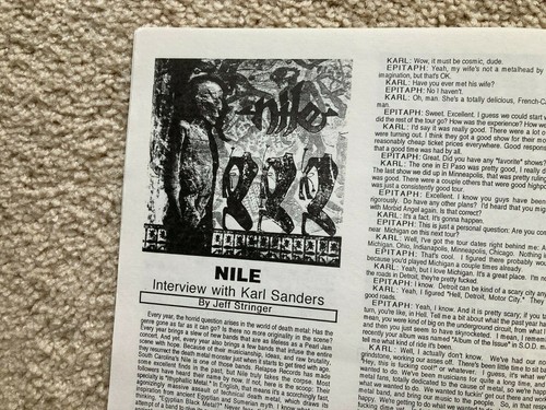 1999 EPITAPH MAGAZINE death metal FANZINE CANNIBAL CORPSE MORTICIAN CRYPTOPSY - Picture 5 of 6