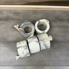 Williams Sonoma Alabaster Napkin Rings Set Of 5 Made In Italy Light Gray Scuffed