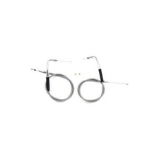 34" Stainless Steel Throttle and Idle Cable Set for Harley Sportster 1980-95