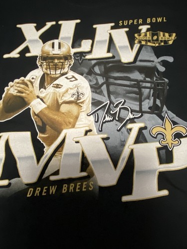 Drew Brees New Orleans Saints MVP Super Bowl T Shirt, size XL New with out tags - Picture 2 of 5
