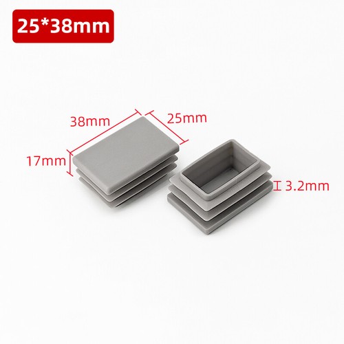 Lamellenstopfen Rund rechteckrohre Rundstopfen rohraußen endkappen grau - Picture 35 of 41