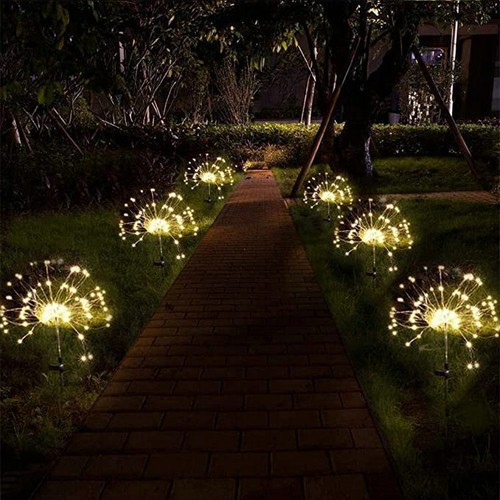 Decorative Fairy Lights With Stake Solar Firework Light Outdoor - Picture 13 of 22