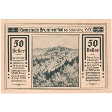 [#288636] Austria, Brunnenthal, 50 Heller, paysage1920-12-15, UNC, Mehl:FS 111, 