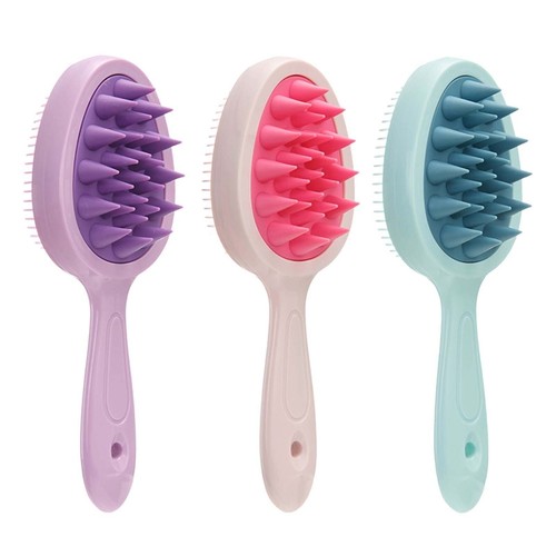 Shampoo Scalp Head Massage Shower Scrubber Massager Clean Scrub Hair Brush Comb - Picture 2 of 12