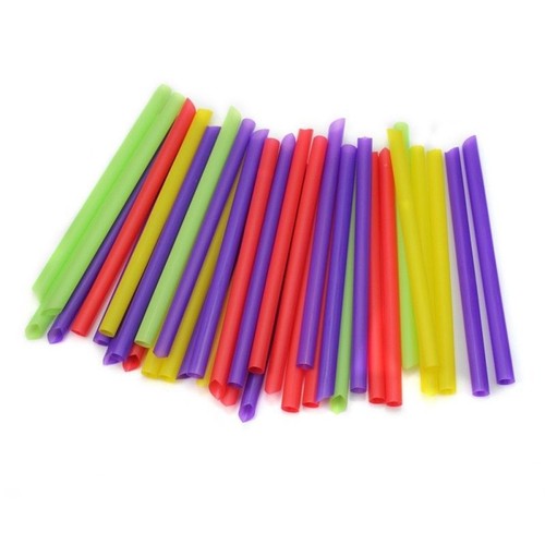 100X Trinkhalme Jumbo Strohhalme Farbig für Milch Boba Bubble Tee 180X11mm Neu - Bild 4 von 5
