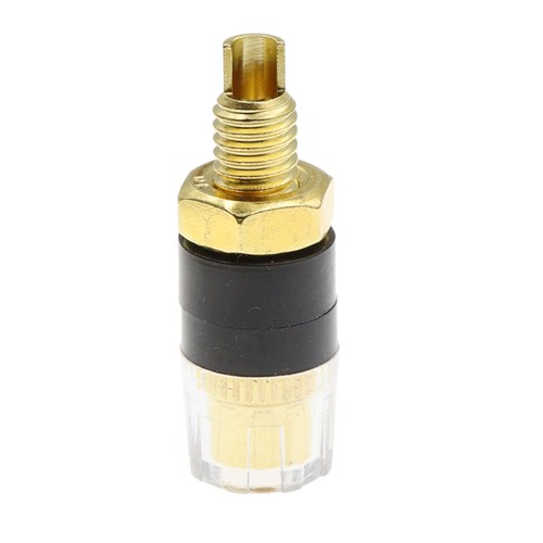10pcs 4mm Crystal Speaker Amplifier Terminal Gold Binding Post Banana Jack 31mm - Picture 7 of 8