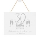 Personalised 30th Wedding Anniversary Keepsake Plaque Champagne Design BBH-39