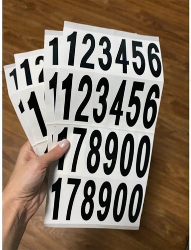 10 Sheets Number Stickers, Mailbox Numbers Self Adhesive Waterproof Vinyl - Picture 4 of 4