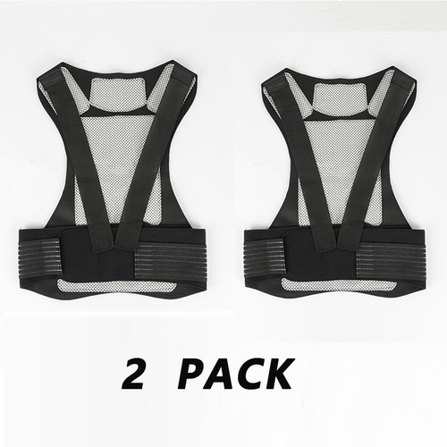 MAGNETIC THERAPY POSTURE SUPPORT BACK BRACE LUMBAR SHOULDER SUPPORT BELT UK - Picture 16 of 18