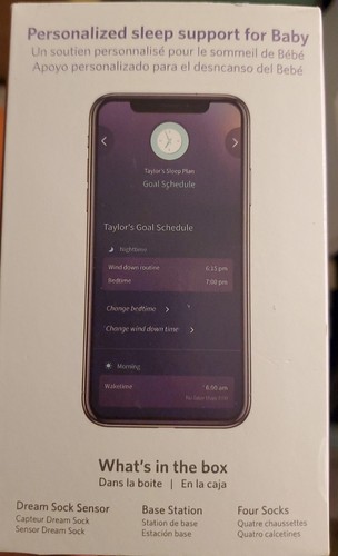 Owlet Dream Sock Babyphone, Ansicht durchschnittlichen Sauerstoff, Herzfrequenz Brandneu Versiegelt - Bild 7 von 7