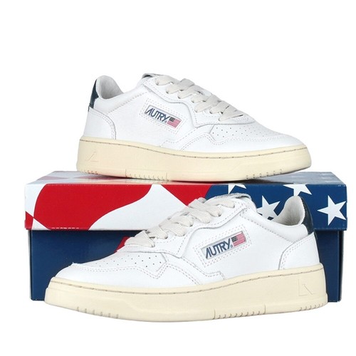 New AUTRY WOMEN MEDALIST LOW SNEAKERS AULW LL12 EUR 35-39 WHITE/BLUE AULWLL12 - Picture 2 of 9