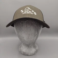 K Products Black Gray Ducks Unlimited Trucker Hat Strapback